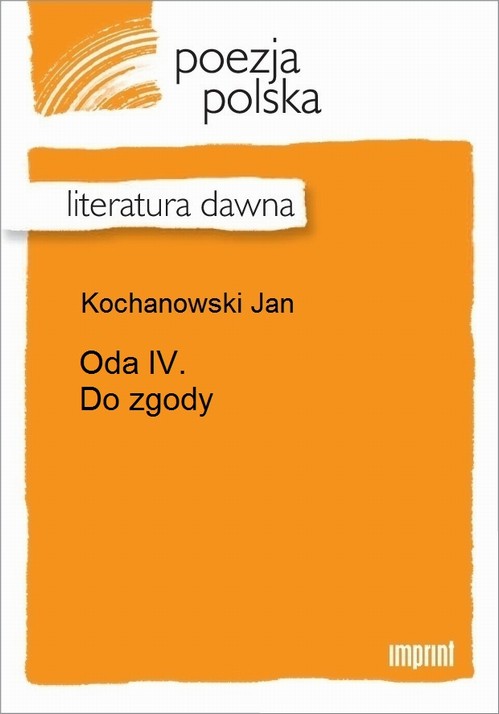 EBOOK Oda IV. Do zgody