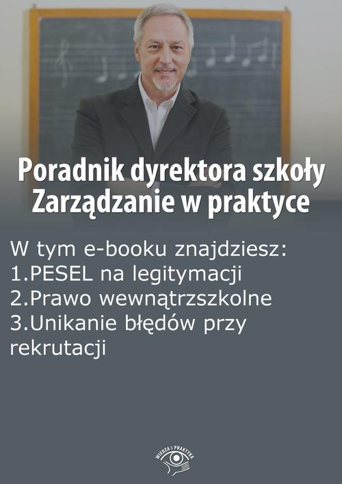 EBOOK Poradnik dyrektora szkoły. Zarządzanie w praktyce, wydanie maj-czerwiec 2014 r.