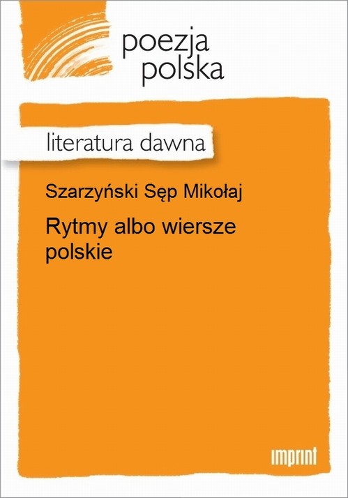 EBOOK Rytmy albo wiersze polskie