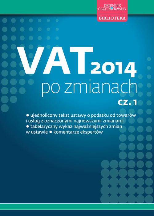 EBOOK VAT 2014 najnowsze zmiany cz. 1