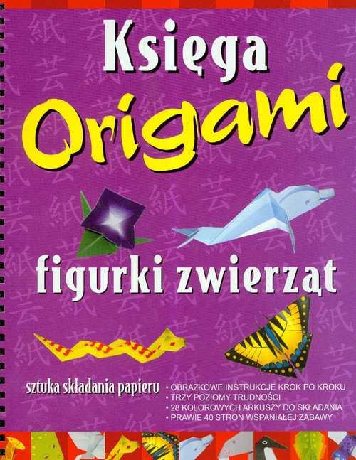 Figurki zwierząt Księga origami