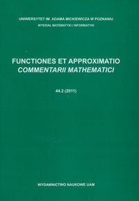Functiones et approximatio commentari mathematici 44.2 (2011)