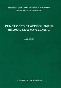 Functiones et approximatio Commentarii Mathematici 46.1 (2012)