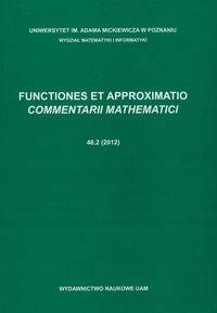 Functiones et approximatio Commentarii mathematici 46.2 (2012)
