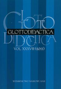 Glottodidactica vol. XXXVIII (2011)