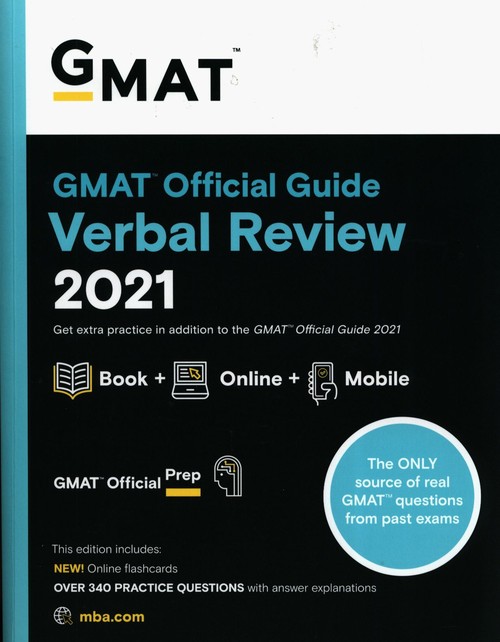 GMAT Official Guide Verbal Review 2021, Book + Online Question Bank