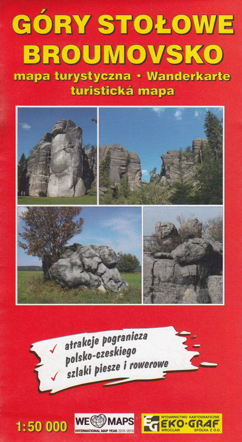 Góry Stołowe Broumovsko mapa turystyczna 1:50 000