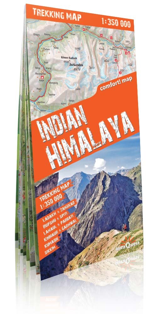 Himalaje Indyjskie (Indian Himalaya) laminowana mapa trekkingowa
