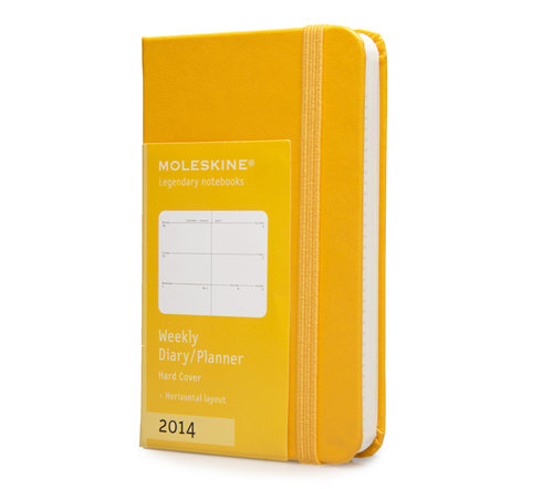 Kalendarz 2014 XS Moleskine tygodniowy żółty
