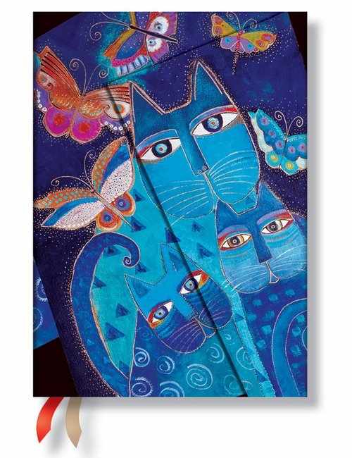 Kalendarz 2015 Blue Cats & Butterflies Midi Horizontal