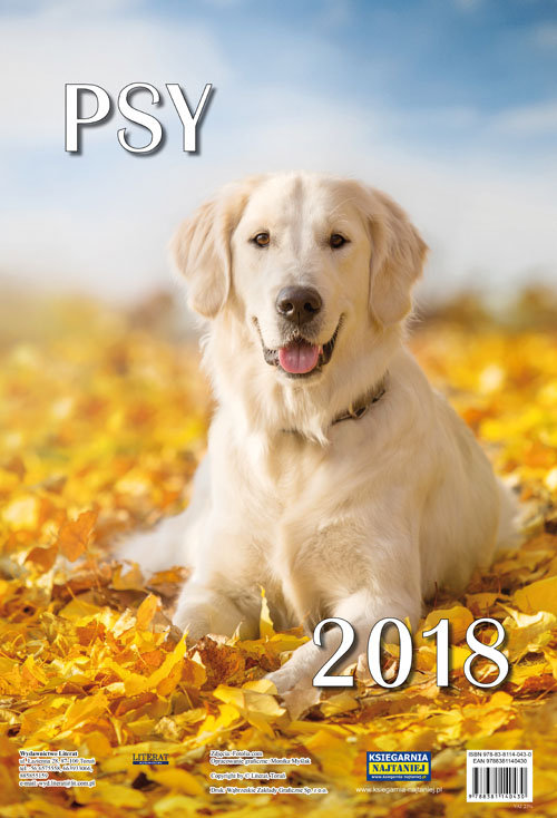 Kalendarz ścienny 2018 Psy