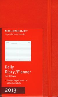 Moleskine 2013 daily diary planner red