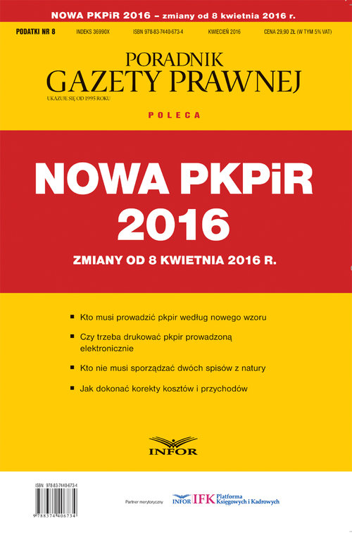 Nowa PKPIR 2016