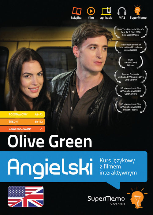 Olive Green Kurs językowy z filmem interaktywnym poziom podstawowy A1-A2 średni B1-B2 oraz zaawansow
