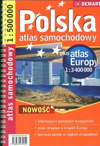 Polska 1:500 000 plus Europa atlas samochodowy