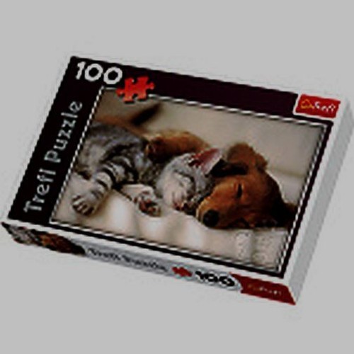 Puzzle 100 Śpiące zwierzaki