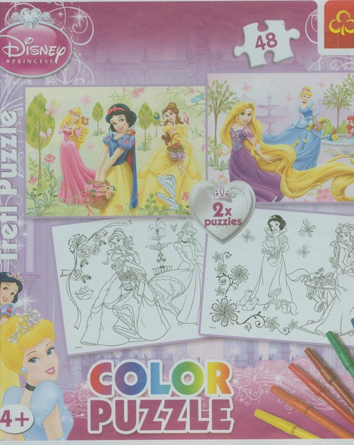 Puzzle 2x48 Color Disney Księżniczki