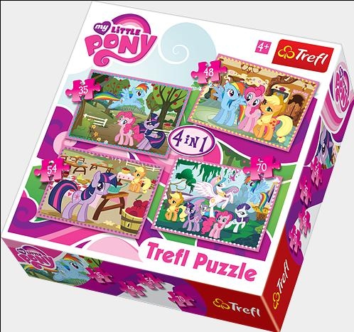 Puzzle 4w1 Mix My little Pony. Wakacje kucyków