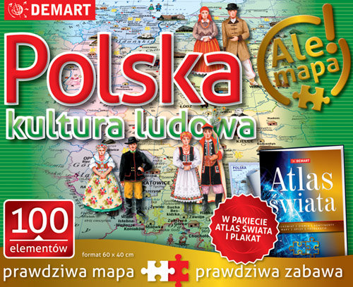 Puzzle Polska kultura ludowa + atlas