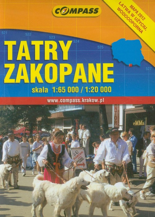 Tatry Zakopane mapa kieszonkowa 1:65 000