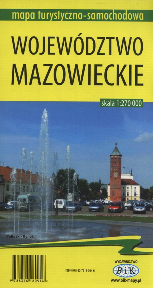 Województwo Mazowieckie Mapa turystyczno-samochodowa 1:270000