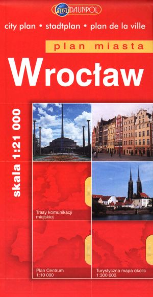 Wrocław. Plan miasta w skali 1:21 000