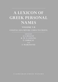 A Lexicon of Greek Personal Names: Volume 5B