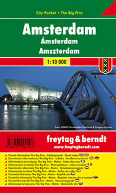 Amsterdam city pocket mapa 1:10 000 Freytag  Berndt