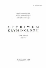 Archiwum kryminologii T XXVIII