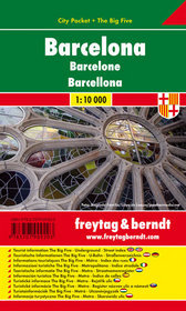 Barcelona city pocketmapa 1:10 000 Freytag  Berndt