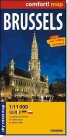 Brussels laminowany plan miasta 1:11 000