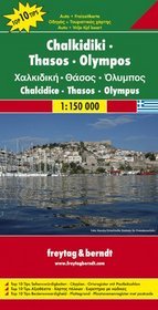 Chalkidiki Thassos Olimp 1:150 000 Freytag  Berndt