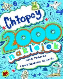 Chłopcy 2000 naklejek oraz twórcze i zwariowane zadania