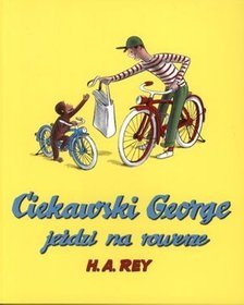 Ciekawski George jeździ na rowerze