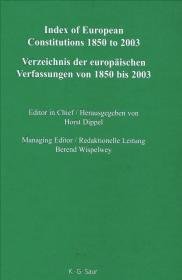 Constitutions of the World 1850 to the Present