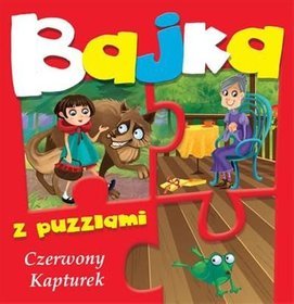 CZERWONY KAPTUREK BAJKA Z PUZZLAMI TW