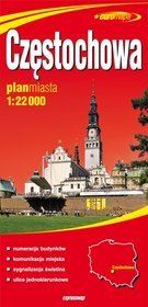 Częstochowa plan miasta 1:22 000