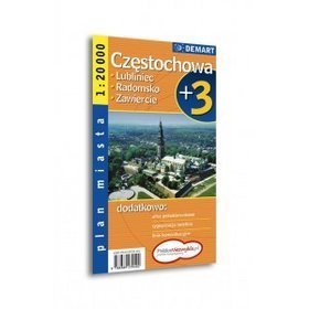 Częstochowa - plan miasta (skala 1:20 000)