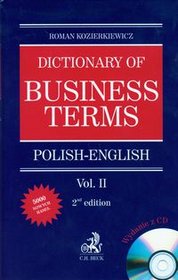 Dictionary of Business Terms Polish English tom 2 + CD