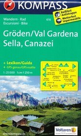 Dolina Val Gardena mapa 1: 25 000