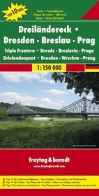 Drezno-Wrocław-Praga mapa T10T 1:150 000 Freytag  Berndt