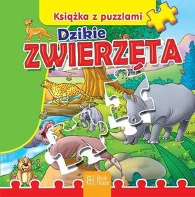 Dzikie zwierzęta - książka z puzzlami