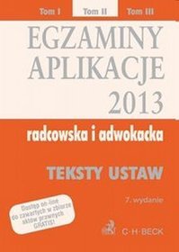 Egzaminy Aplikacje 2013 radcowska i adwokacka, tom 2