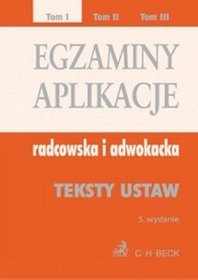 Egzaminy. Aplikacje radcowska i adwokacka. Tom 1