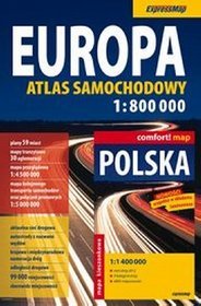 Europa.Atlas samochodowy + mapa