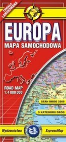 EUROPA - laminowana mapa samochodowa w skali 1:4 000 000