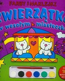 Farby i naklejki. Zwierzątka w wesołym miasteczku