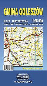 Gmina Goleszów, mapa turystyczna, skala 1:25 000