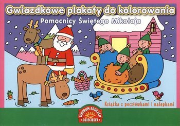 Gwiazdkowe plakaty do kolorowania Pomocnicy Świętego Mikołaja