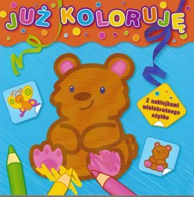 Już koloruję - niebieska miś